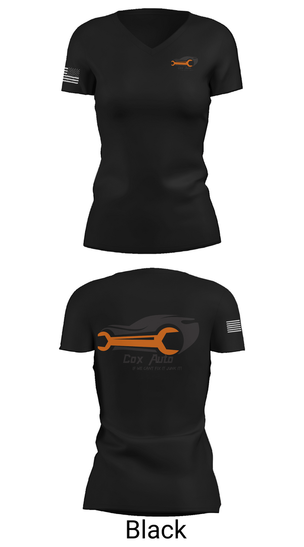 Womens Short Sleeve Vneck Shirt, Cox Auto, , Teamtime, Team time, sublimation, custom sports apparel, team uniforms, spirit wear, spiritwear, sports uniforms, custom shirts, team store, custom team store, fundraiser sports, apparel fundraiser