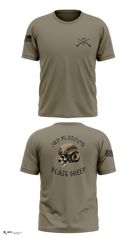 Short Sleeve Performance Shirt, 3rd PLT Black SheepDelta company 114, Army, Teamtime, Team time, sublimation, custom sports apparel, team uniforms, spirit wear, spiritwear, sports uniforms, custom shirts, team store, custom team store, fundraiser sports, apparel fundraiser