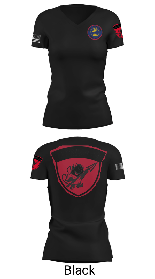 Women's Short Sleeve Vneck Shirt, DICKINSON PLATOON, Army, Teamtime, Team time, sublimation, custom sports apparel, team uniforms, spirit wear, spiritwear, sports uniforms, custom shirts, team store, custom team store, fundraiser sports, apparel fundraiser