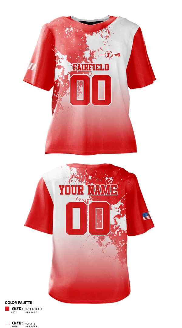 Womens Lacrosse Jersey, Fairfield Lacrosse Club, Women's Lacrosse, Teamtime, Team time, sublimation, custom sports apparel, team uniforms, spirit wear, spiritwear, sports uniforms, custom shirts, team store, custom team store, fundraiser sports, apparel fundraiser