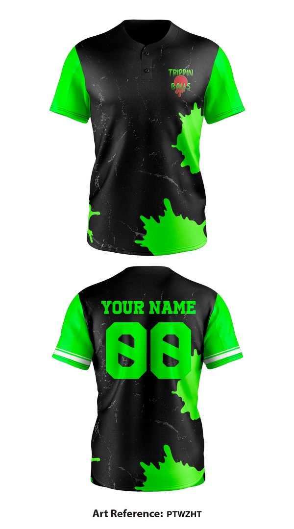 Full Button Softball Jersey, Trippin Balls, Softball, Teamtime, Team time, sublimation, custom sports apparel, team uniforms, spirit wear, spiritwear, sports uniforms, custom shirts, team store, custom team store, fundraiser sports, apparel fundraiser