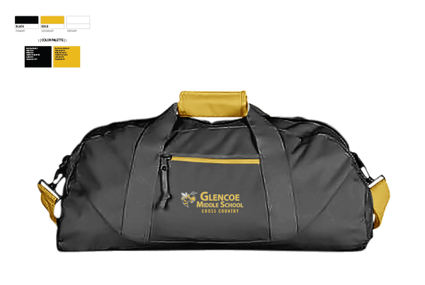 Duffle Bag, Glencoe High School Cross Country, Cross Country, Teamtime, Team time, sublimation, custom sports apparel, team uniforms, spirit wear, spiritwear, sports uniforms, custom shirts, team store, custom team store, fundraiser sports, apparel fundraiser