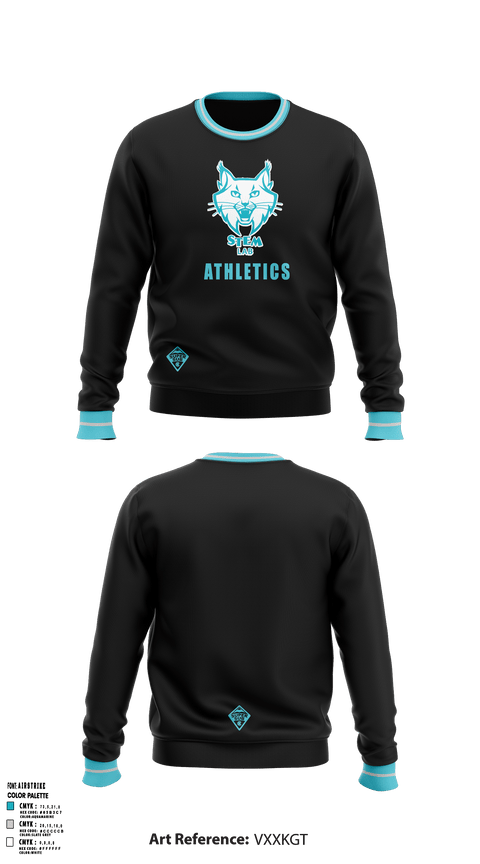 Crew Neck Sweatshirt, Stem Lab K-8 School, Spirit Store, Teamtime, Team time, sublimation, custom sports apparel, team uniforms, spirit wear, spiritwear, sports uniforms, custom shirts, team store, custom team store, fundraiser sports, apparel fundraiser