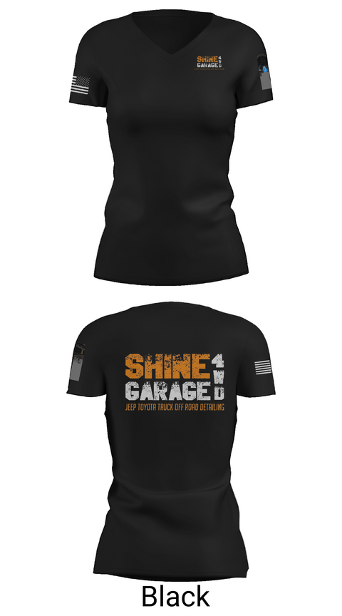 Womens Short Sleeve Vneck Shirt, Shine garage 4wd, , Teamtime, Team time, sublimation, custom sports apparel, team uniforms, spirit wear, spiritwear, sports uniforms, custom shirts, team store, custom team store, fundraiser sports, apparel fundraiser