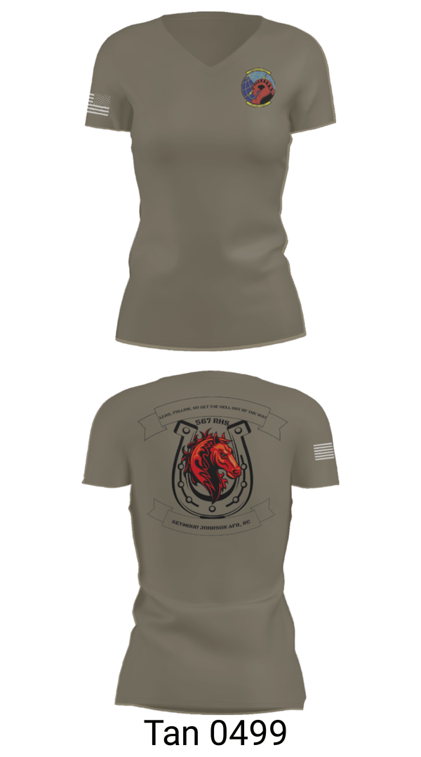Women's Short Sleeve Vneck Shirt, 567 red horse, Air Force, Teamtime, Team time, sublimation, custom sports apparel, team uniforms, spirit wear, spiritwear, sports uniforms, custom shirts, team store, custom team store, fundraiser sports, apparel fundraiser