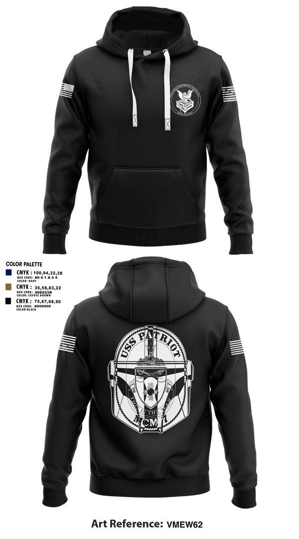 Hoodie, USS Patriot, Navy, Teamtime, Team time, sublimation, custom sports apparel, team uniforms, spirit wear, spiritwear, sports uniforms, custom shirts, team store, custom team store, fundraiser sports, apparel fundraiser