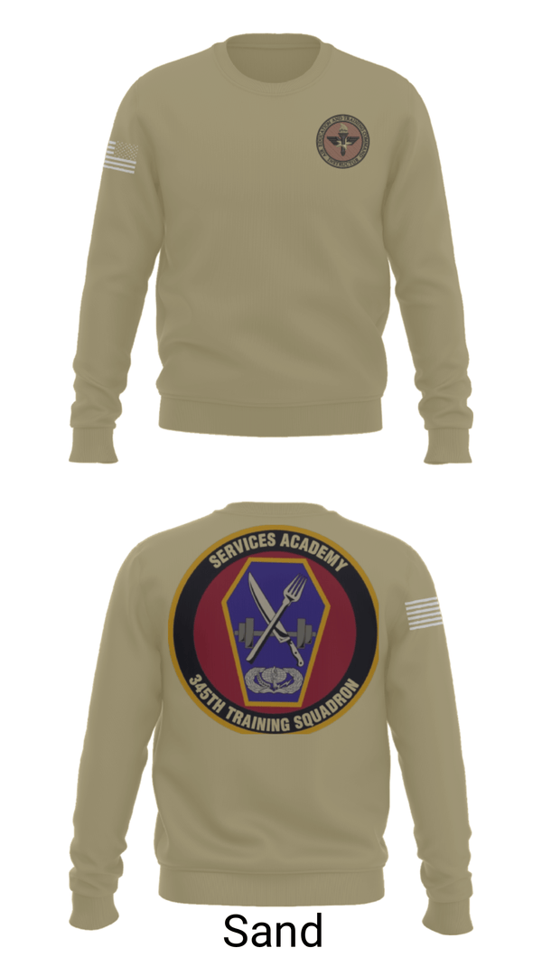 Crew Neck Sweatshirt, 345 TRS, Air Force, Teamtime, Team time, sublimation, custom sports apparel, team uniforms, spirit wear, spiritwear, sports uniforms, custom shirts, team store, custom team store, fundraiser sports, apparel fundraiser