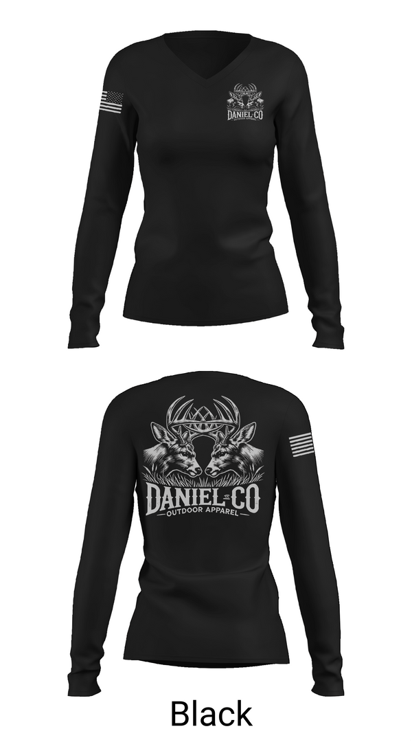 Womens Long Sleeve Vneck Shirt, Daniel Co, , Teamtime, Team time, sublimation, custom sports apparel, team uniforms, spirit wear, spiritwear, sports uniforms, custom shirts, team store, custom team store, fundraiser sports, apparel fundraiser