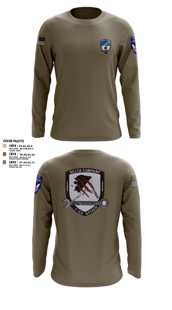 Long Sleeve Performance Shirt, A Co. 1-25 ABD Co. 1-25 AB, Army, Teamtime, Team time, sublimation, custom sports apparel, team uniforms, spirit wear, spiritwear, sports uniforms, custom shirts, team store, custom team store, fundraiser sports, apparel fundraiser