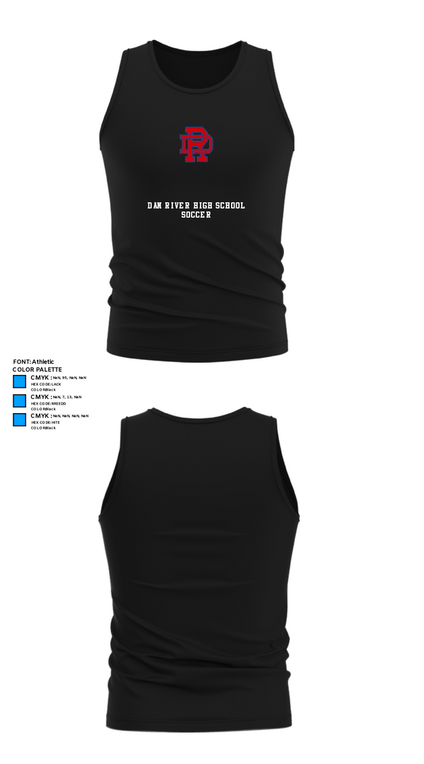 Tank Top, Dan River High School Soccer, Men's Soccer, Teamtime, Team time, sublimation, custom sports apparel, team uniforms, spirit wear, spiritwear, sports uniforms, custom shirts, team store, custom team store, fundraiser sports, apparel fundraiser