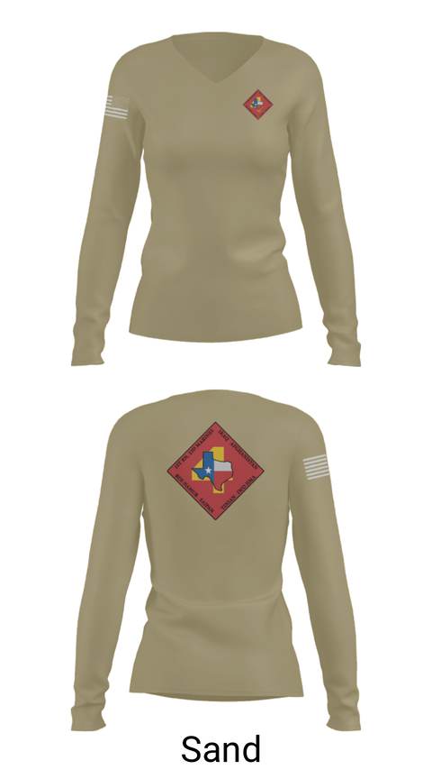Women's Long Sleeve Vneck Shirt, Bravo Bastards, Marines, Teamtime, Team time, sublimation, custom sports apparel, team uniforms, spirit wear, spiritwear, sports uniforms, custom shirts, team store, custom team store, fundraiser sports, apparel fundraiser