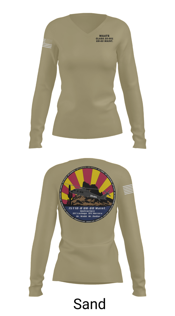 Womens Long Sleeve Vneck Shirt, WAATS 15T10 CLASS 25-001, , Teamtime, Team time, sublimation, custom sports apparel, team uniforms, spirit wear, spiritwear, sports uniforms, custom shirts, team store, custom team store, fundraiser sports, apparel fundraiser