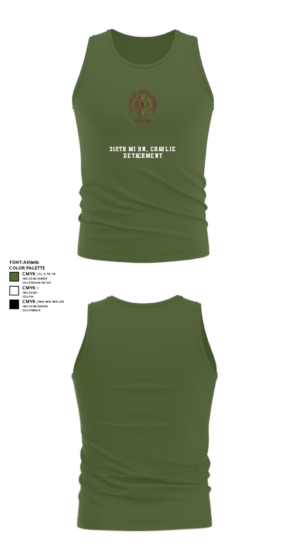 Tank Top, 312TH MI BN, CHARLIE DETACHMENT, Army, Teamtime, Team time, sublimation, custom sports apparel, team uniforms, spirit wear, spiritwear, sports uniforms, custom shirts, team store, custom team store, fundraiser sports, apparel fundraiser