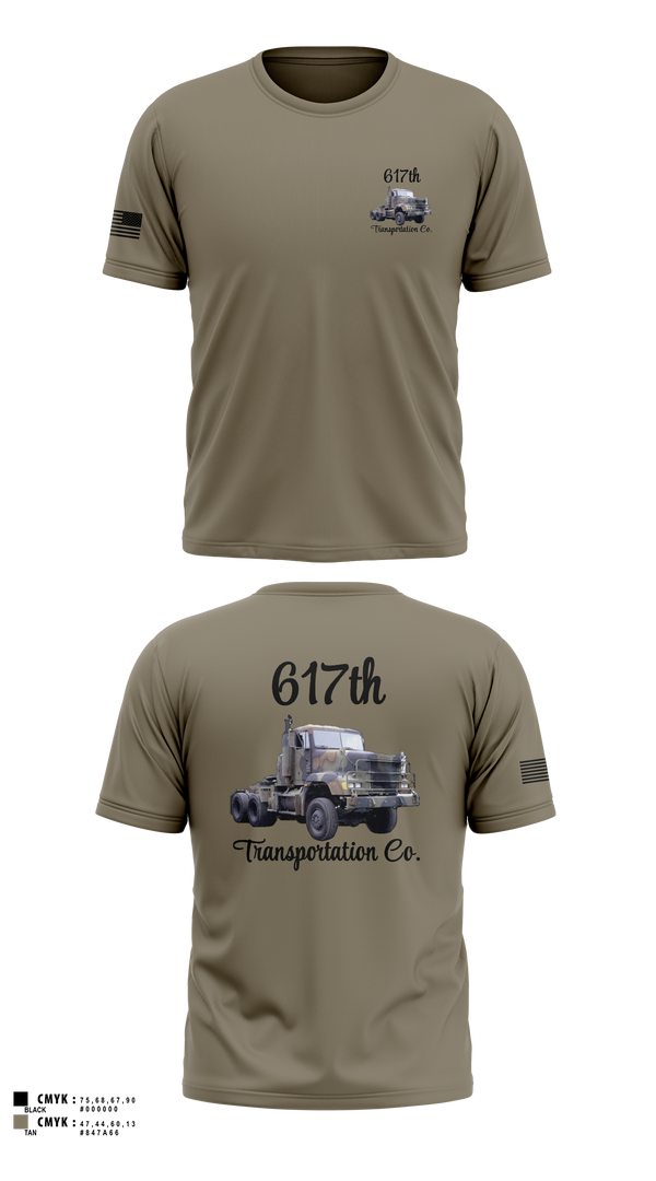 Old School Cotton Feel Shirt, 617th Transportation Company, Army, Teamtime, Team time, sublimation, custom sports apparel, team uniforms, spirit wear, spiritwear, sports uniforms, custom shirts, team store, custom team store, fundraiser sports, apparel fundraiser