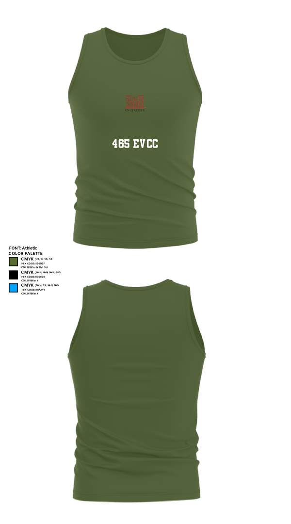 Tank Top, 465 EVCC, Army, Teamtime, Team time, sublimation, custom sports apparel, team uniforms, spirit wear, spiritwear, sports uniforms, custom shirts, team store, custom team store, fundraiser sports, apparel fundraiser