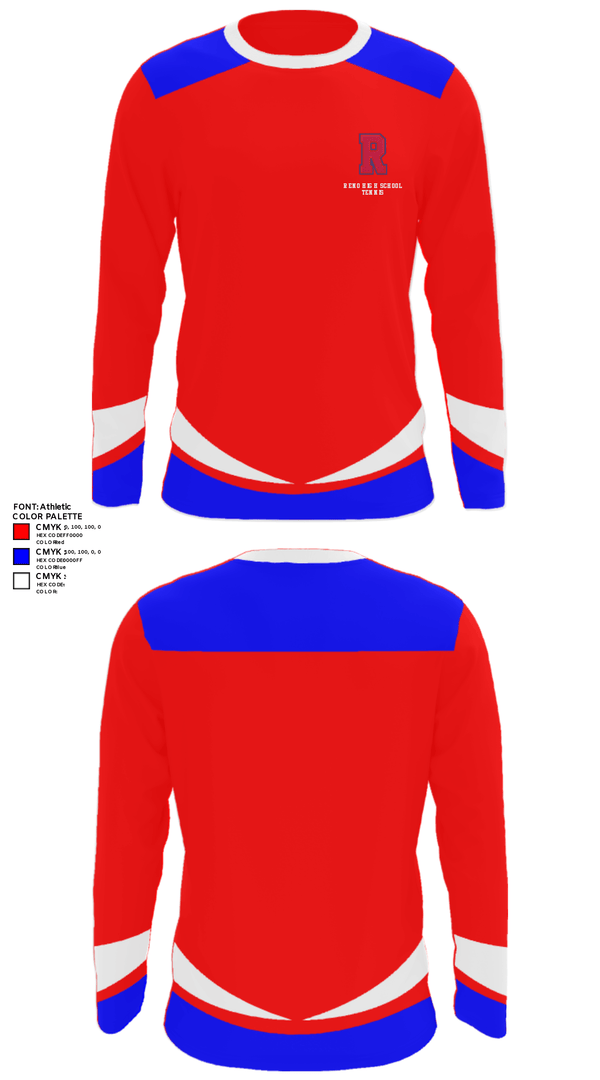 Long Sleeve Performance Shirt, Reno High School Tennis, Tennis, Teamtime, Team time, sublimation, custom sports apparel, team uniforms, spirit wear, spiritwear, sports uniforms, custom shirts, team store, custom team store, fundraiser sports, apparel fundraiser