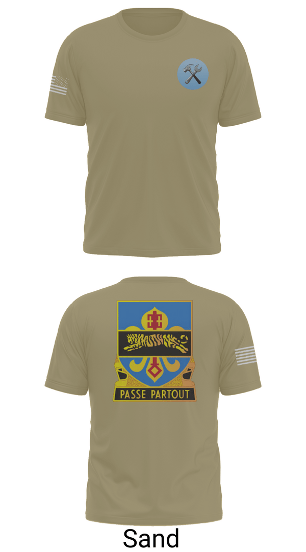 Short Sleeve Performance Shirt, HHD, 415th Military Intelligence Battalion, National Guard, Teamtime, Team time, sublimation, custom sports apparel, team uniforms, spirit wear, spiritwear, sports uniforms, custom shirts, team store, custom team store, fundraiser sports, apparel fundraiser