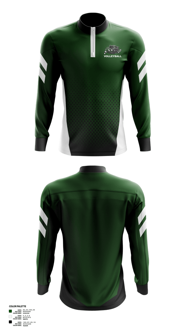 Quarter Zip Jacket, Panthers Volleyball, Women's Volleyball, Teamtime, Team time, sublimation, custom sports apparel, team uniforms, spirit wear, spiritwear, sports uniforms, custom shirts, team store, custom team store, fundraiser sports, apparel fundraiser