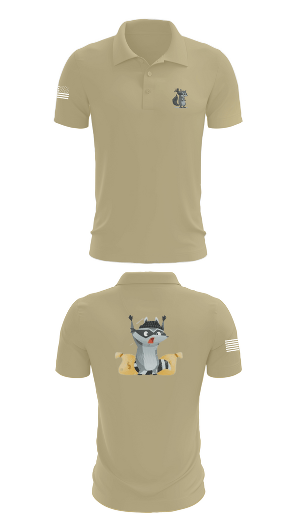 Short Sleeve Performance Polo, 2-2 B Co., Army, Teamtime, Team time, sublimation, custom sports apparel, team uniforms, spirit wear, spiritwear, sports uniforms, custom shirts, team store, custom team store, fundraiser sports, apparel fundraiser