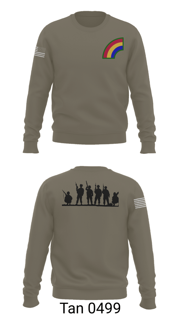 Crew Neck Sweatshirt, 42ND Infantry Division, Army, Teamtime, Team time, sublimation, custom sports apparel, team uniforms, spirit wear, spiritwear, sports uniforms, custom shirts, team store, custom team store, fundraiser sports, apparel fundraiser
