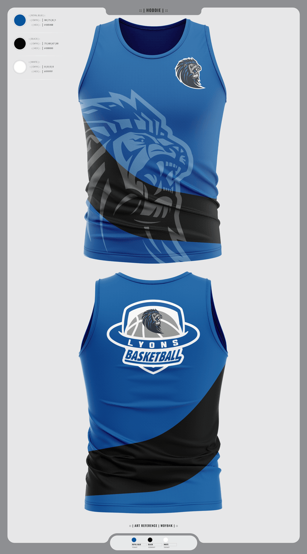 Tank Top, Lyons Middle School Basketball, Men's Basketball, Teamtime, Team time, sublimation, custom sports apparel, team uniforms, spirit wear, spiritwear, sports uniforms, custom shirts, team store, custom team store, fundraiser sports, apparel fundraiser
