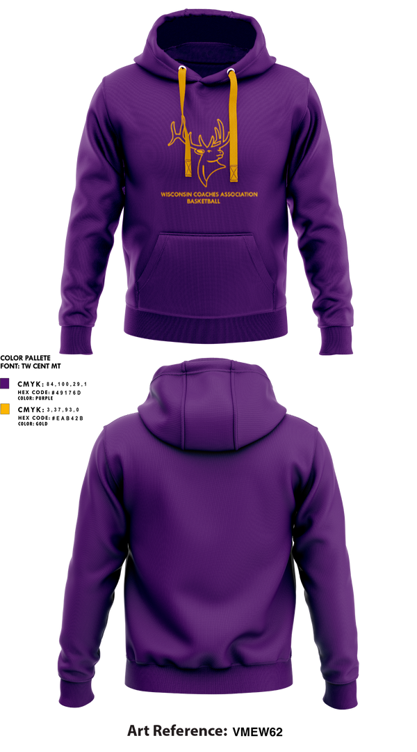 Hoodie, Wisconsin Basketball Coaches Association, Men's Basketball, Teamtime, Team time, sublimation, custom sports apparel, team uniforms, spirit wear, spiritwear, sports uniforms, custom shirts, team store, custom team store, fundraiser sports, apparel fundraiser