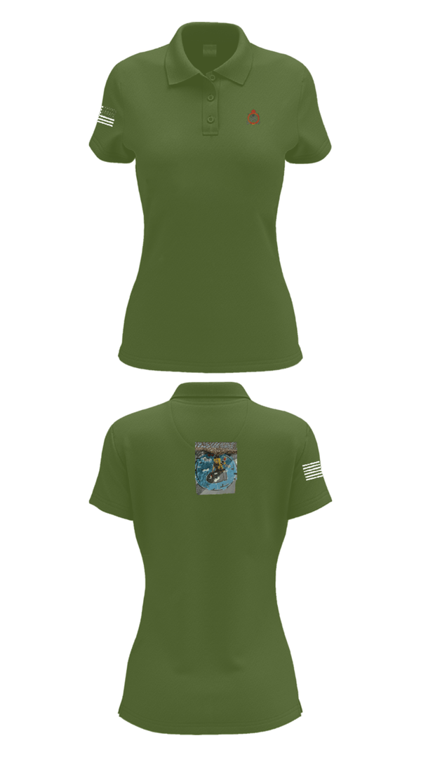 Women's Short Sleeve Performance Polo, 34th DSB, Army, Teamtime, Team time, sublimation, custom sports apparel, team uniforms, spirit wear, spiritwear, sports uniforms, custom shirts, team store, custom team store, fundraiser sports, apparel fundraiser