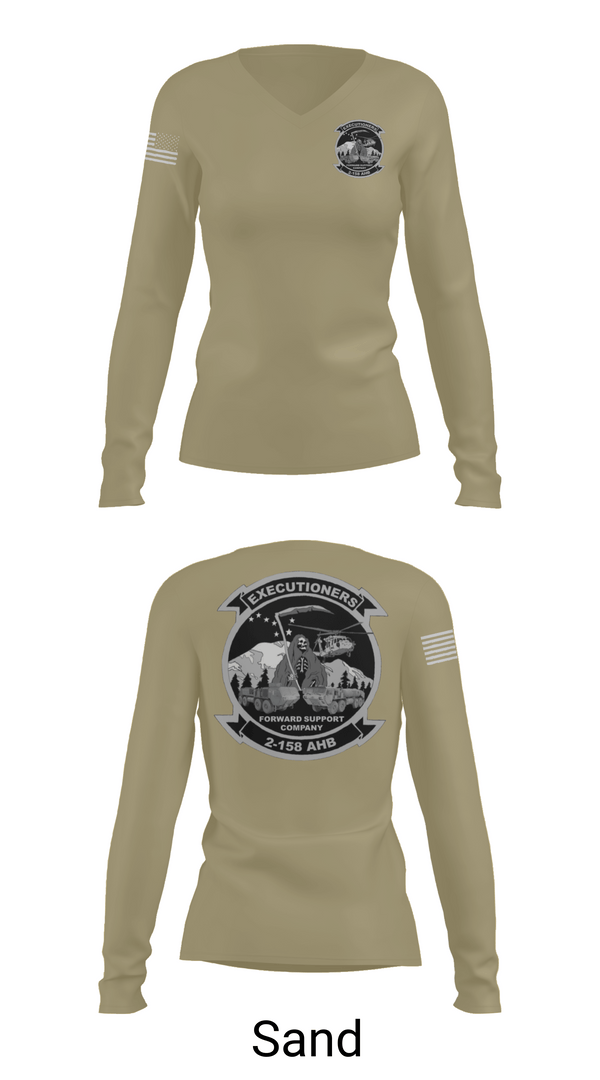 Womens Long Sleeve Vneck Shirt, Executioners, , Teamtime, Team time, sublimation, custom sports apparel, team uniforms, spirit wear, spiritwear, sports uniforms, custom shirts, team store, custom team store, fundraiser sports, apparel fundraiser