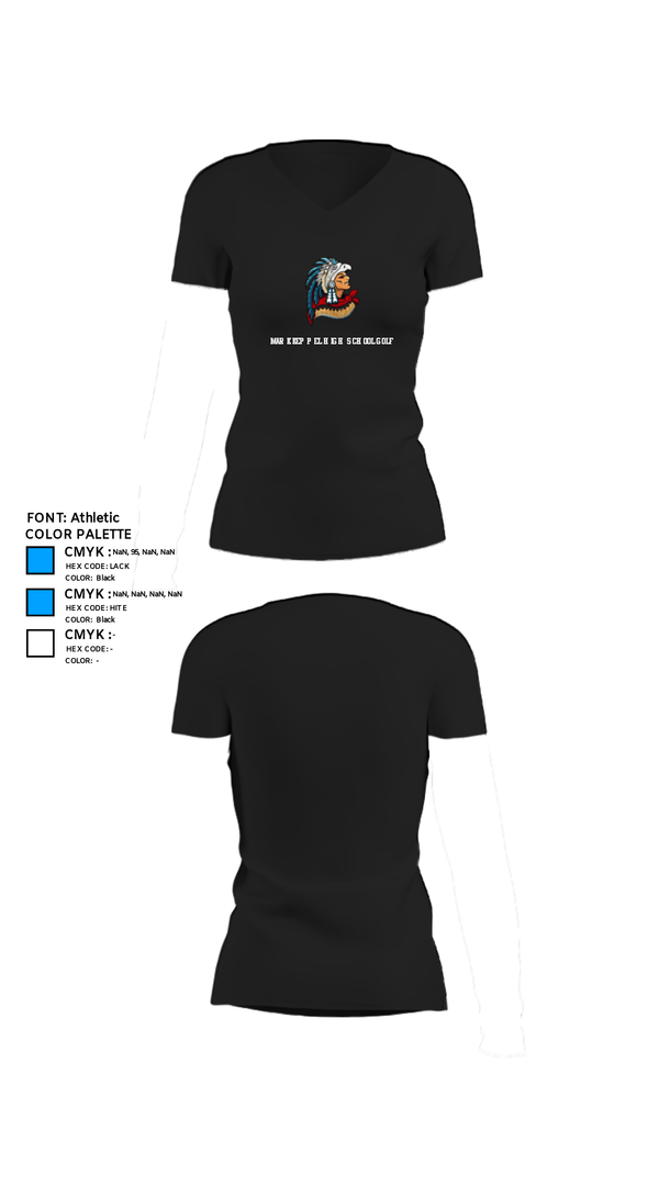 Womens Short Sleeve Vneck Shirt, Mark Keppel High School Golf, Golf, Teamtime, Team time, sublimation, custom sports apparel, team uniforms, spirit wear, spiritwear, sports uniforms, custom shirts, team store, custom team store, fundraiser sports, apparel fundraiser