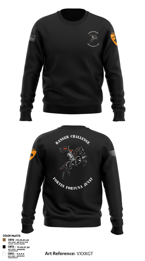 Crew Neck Sweatshirt, Ranger Challenge, , Teamtime, Team time, sublimation, custom sports apparel, team uniforms, spirit wear, spiritwear, sports uniforms, custom shirts, team store, custom team store, fundraiser sports, apparel fundraiser