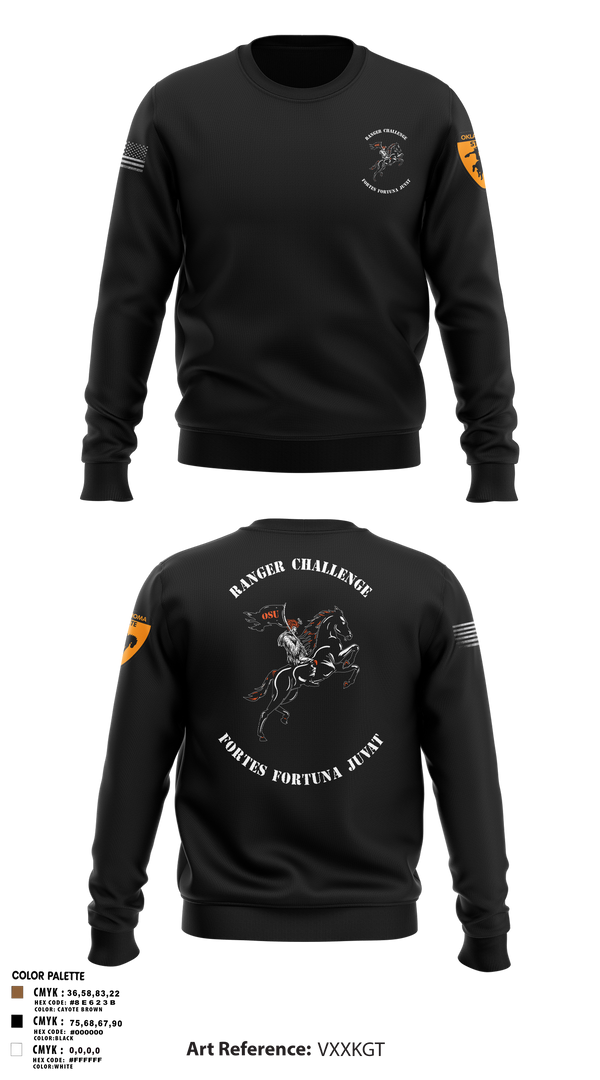 Crew Neck Sweatshirt, Ranger Challenge, , Teamtime, Team time, sublimation, custom sports apparel, team uniforms, spirit wear, spiritwear, sports uniforms, custom shirts, team store, custom team store, fundraiser sports, apparel fundraiser