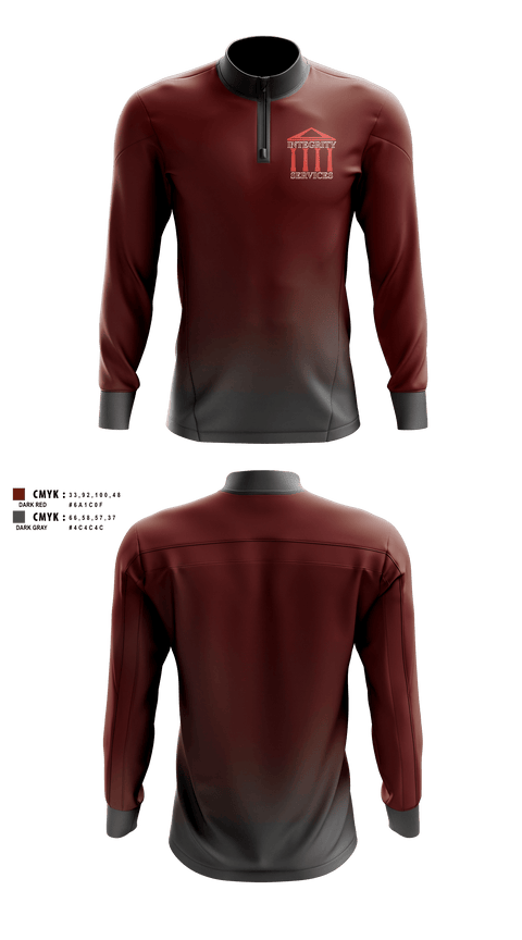 Quarter Zip Jacket, Integrity Services, , Teamtime, Team time, sublimation, custom sports apparel, team uniforms, spirit wear, spiritwear, sports uniforms, custom shirts, team store, custom team store, fundraiser sports, apparel fundraiser