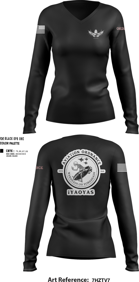 Womens Long Sleeve Vneck Shirt, IYAOYAS 131, Navy, Teamtime, Team time, sublimation, custom sports apparel, team uniforms, spirit wear, spiritwear, sports uniforms, custom shirts, team store, custom team store, fundraiser sports, apparel fundraiser