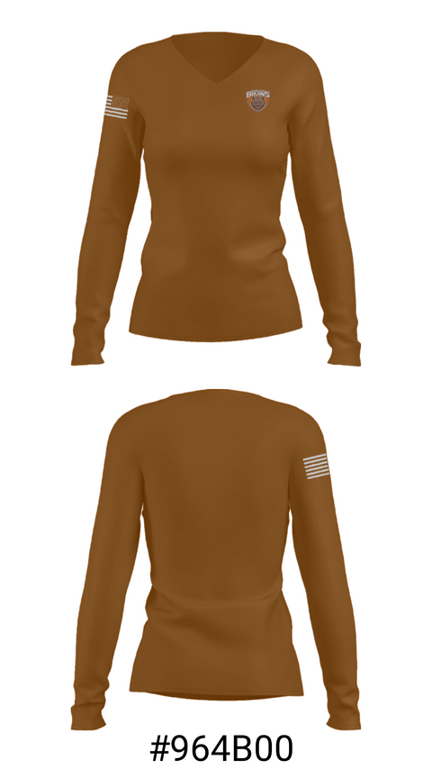 Women's Long Sleeve Vneck Shirt, Padua Franciscan High School Track, Track & Field, Teamtime, Team time, sublimation, custom sports apparel, team uniforms, spirit wear, spiritwear, sports uniforms, custom shirts, team store, custom team store, fundraiser sports, apparel fundraiser