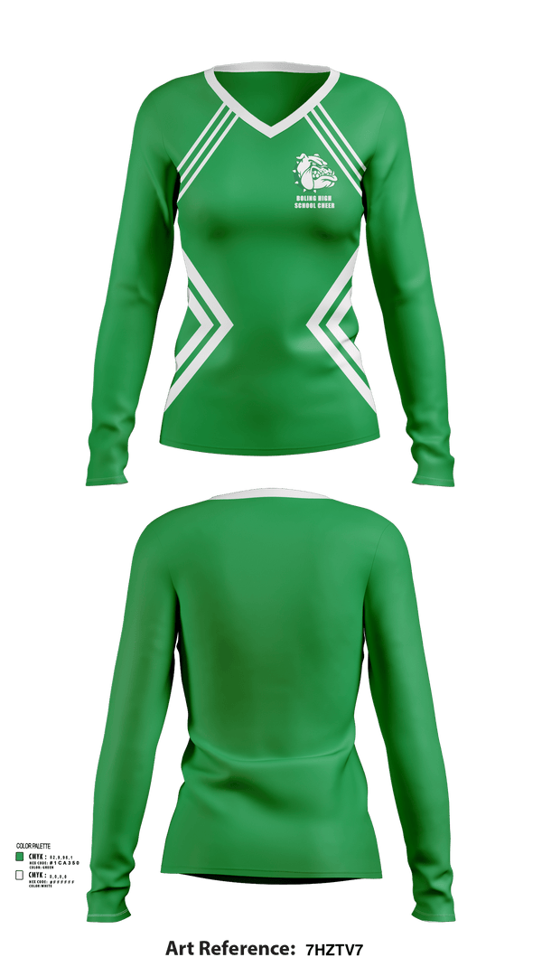 Womens Long Sleeve Vneck Shirt, Boling High School Cheer, Cheer, Teamtime, Team time, sublimation, custom sports apparel, team uniforms, spirit wear, spiritwear, sports uniforms, custom shirts, team store, custom team store, fundraiser sports, apparel fundraiser