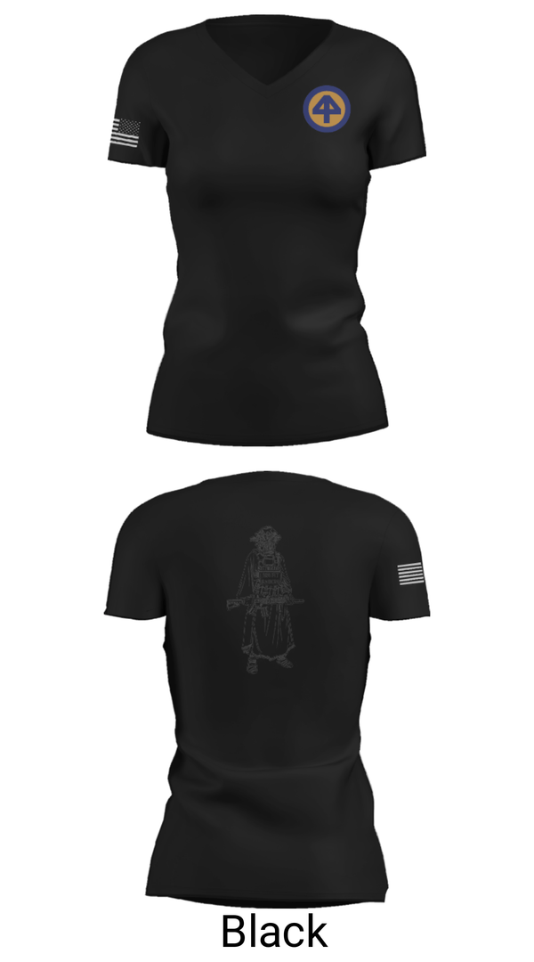 Women's Short Sleeve Vneck Shirt, A Co 1/1-114th, Army, Teamtime, Team time, sublimation, custom sports apparel, team uniforms, spirit wear, spiritwear, sports uniforms, custom shirts, team store, custom team store, fundraiser sports, apparel fundraiser