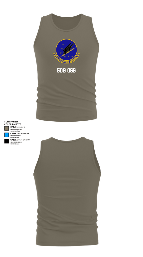 Tank Top, 509 OSS, Air Force, Teamtime, Team time, sublimation, custom sports apparel, team uniforms, spirit wear, spiritwear, sports uniforms, custom shirts, team store, custom team store, fundraiser sports, apparel fundraiser