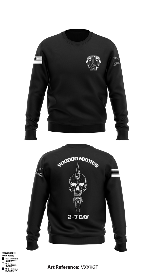 Crew Neck Sweatshirt, Med platoon, HHC, 2-7 CAV, 3ABCT, 1CD, Army, Teamtime, Team time, sublimation, custom sports apparel, team uniforms, spirit wear, spiritwear, sports uniforms, custom shirts, team store, custom team store, fundraiser sports, apparel fundraiser