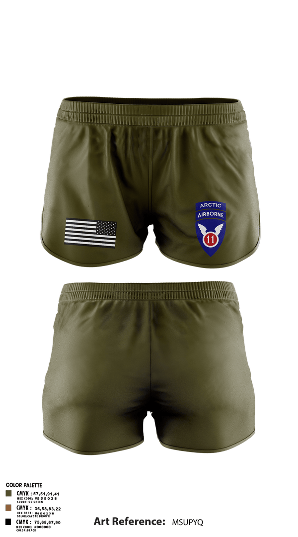 Ranger Panties, 11th Infantry Division (ABN), Army, Teamtime, Team time, sublimation, custom sports apparel, team uniforms, spirit wear, spiritwear, sports uniforms, custom shirts, team store, custom team store, fundraiser sports, apparel fundraiser