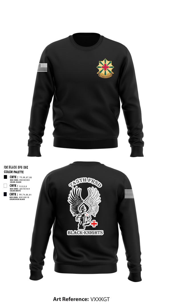 Crew Neck Sweatshirt, 745th Forward Resuscitative Surgical Detachment, Army, Teamtime, Team time, sublimation, custom sports apparel, team uniforms, spirit wear, spiritwear, sports uniforms, custom shirts, team store, custom team store, fundraiser sports, apparel fundraiser