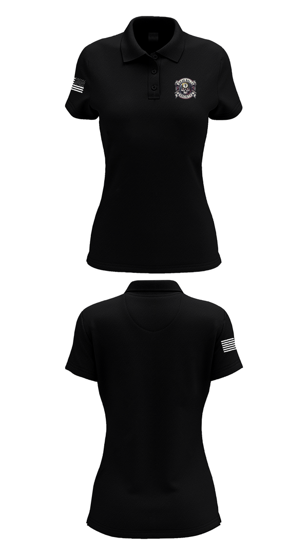 Womens Short Sleeve Performance Polo, Dead Balls Society, Bowling, Teamtime, Team time, sublimation, custom sports apparel, team uniforms, spirit wear, spiritwear, sports uniforms, custom shirts, team store, custom team store, fundraiser sports, apparel fundraiser