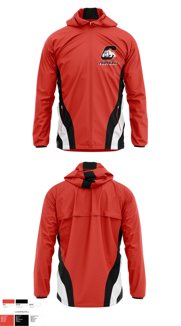 Windbreaker, Central High School Football, Football, Teamtime, Team time, sublimation, custom sports apparel, team uniforms, spirit wear, spiritwear, sports uniforms, custom shirts, team store, custom team store, fundraiser sports, apparel fundraiser