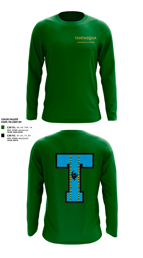 Long Sleeve Performance Shirt, Tantasqua Regional High School Swim and Dive Team, Swimming, Teamtime, Team time, sublimation, custom sports apparel, team uniforms, spirit wear, spiritwear, sports uniforms, custom shirts, team store, custom team store, fundraiser sports, apparel fundraiser