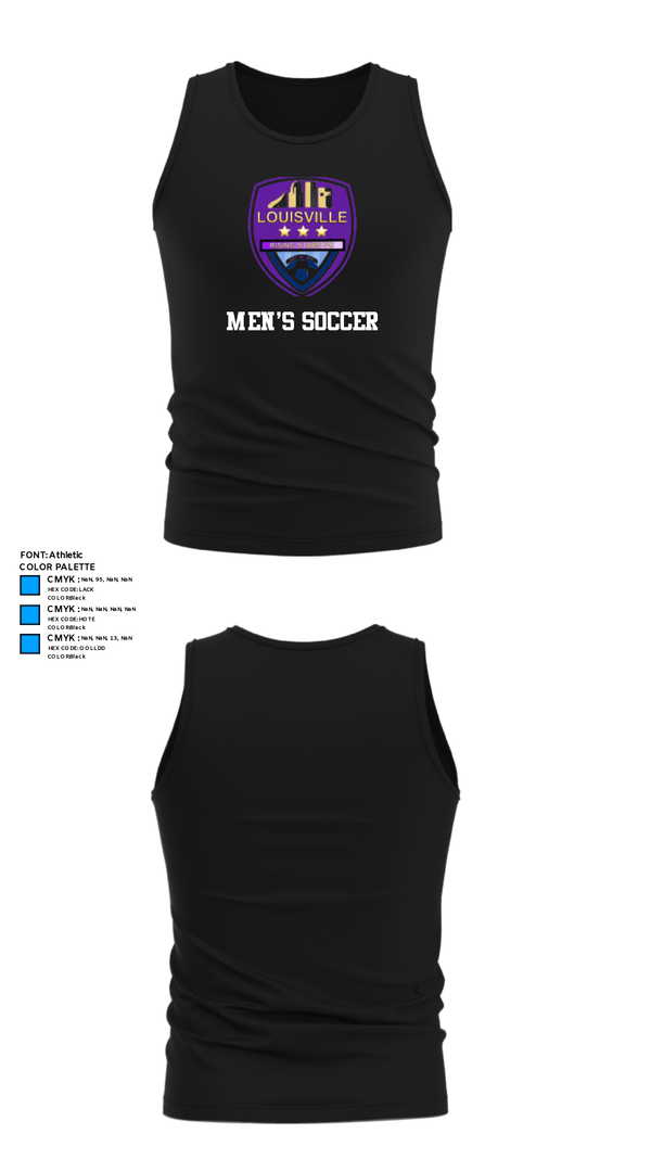 Tank Top, Louisville Rising Star, Men's Soccer, Teamtime, Team time, sublimation, custom sports apparel, team uniforms, spirit wear, spiritwear, sports uniforms, custom shirts, team store, custom team store, fundraiser sports, apparel fundraiser