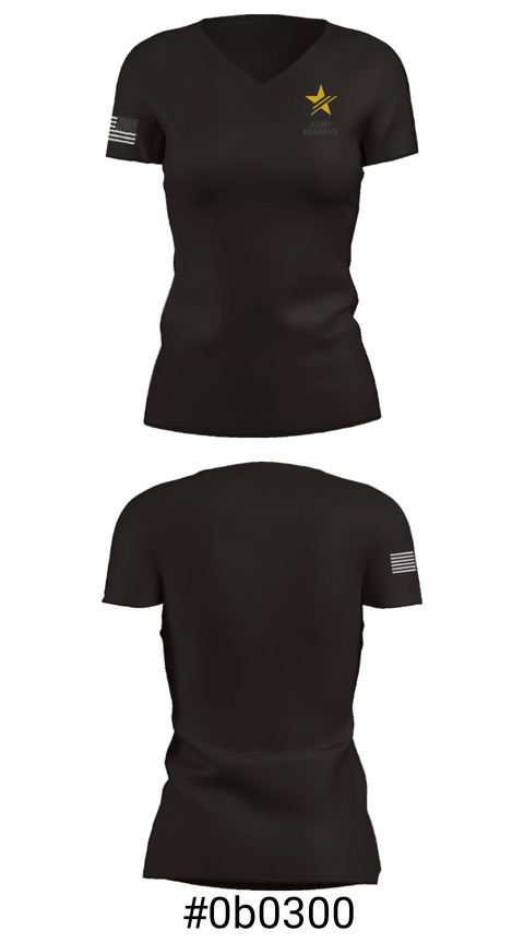 Women's Short Sleeve Vneck Shirt, USAR RSO, Army, Teamtime, Team time, sublimation, custom sports apparel, team uniforms, spirit wear, spiritwear, sports uniforms, custom shirts, team store, custom team store, fundraiser sports, apparel fundraiser