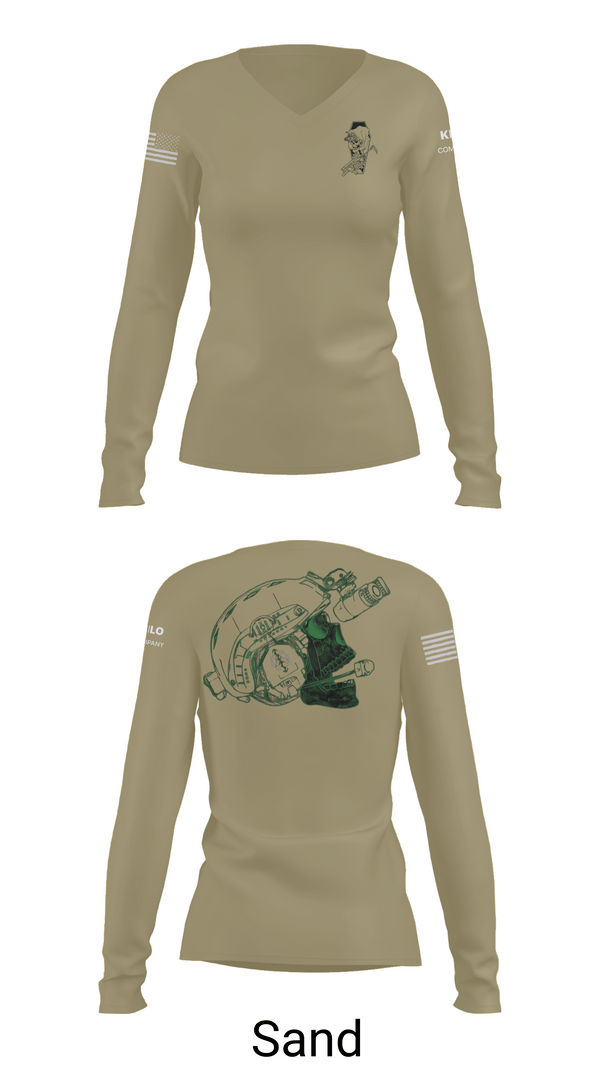 Womens Long Sleeve Vneck Shirt, CSO, Army, Teamtime, Team time, sublimation, custom sports apparel, team uniforms, spirit wear, spiritwear, sports uniforms, custom shirts, team store, custom team store, fundraiser sports, apparel fundraiser