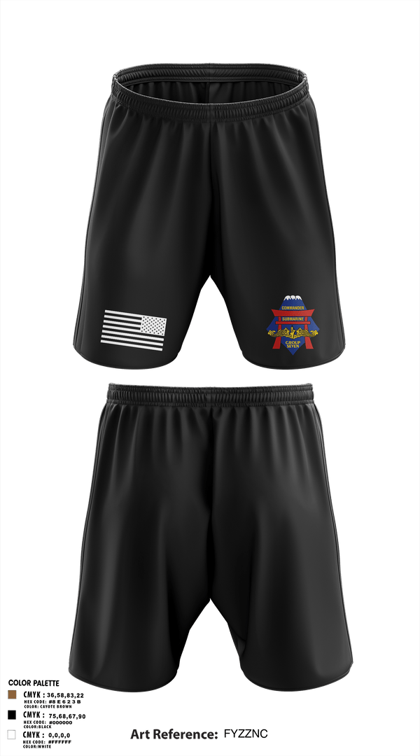 Athletic Shorts With Pockets, Submarine Group 7 N4, Navy, Teamtime, Team time, sublimation, custom sports apparel, team uniforms, spirit wear, spiritwear, sports uniforms, custom shirts, team store, custom team store, fundraiser sports, apparel fundraiser