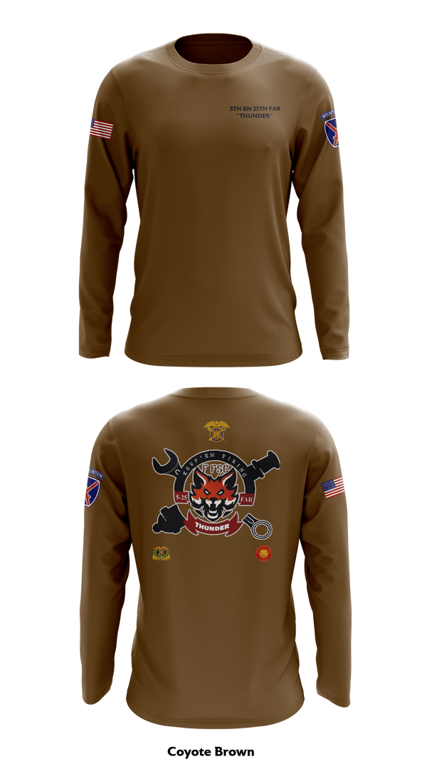 Long Sleeve Performance Shirt, F-FSC 5TH BN 25TH FAR, Army, Teamtime, Team time, sublimation, custom sports apparel, team uniforms, spirit wear, spiritwear, sports uniforms, custom shirts, team store, custom team store, fundraiser sports, apparel fundraiser