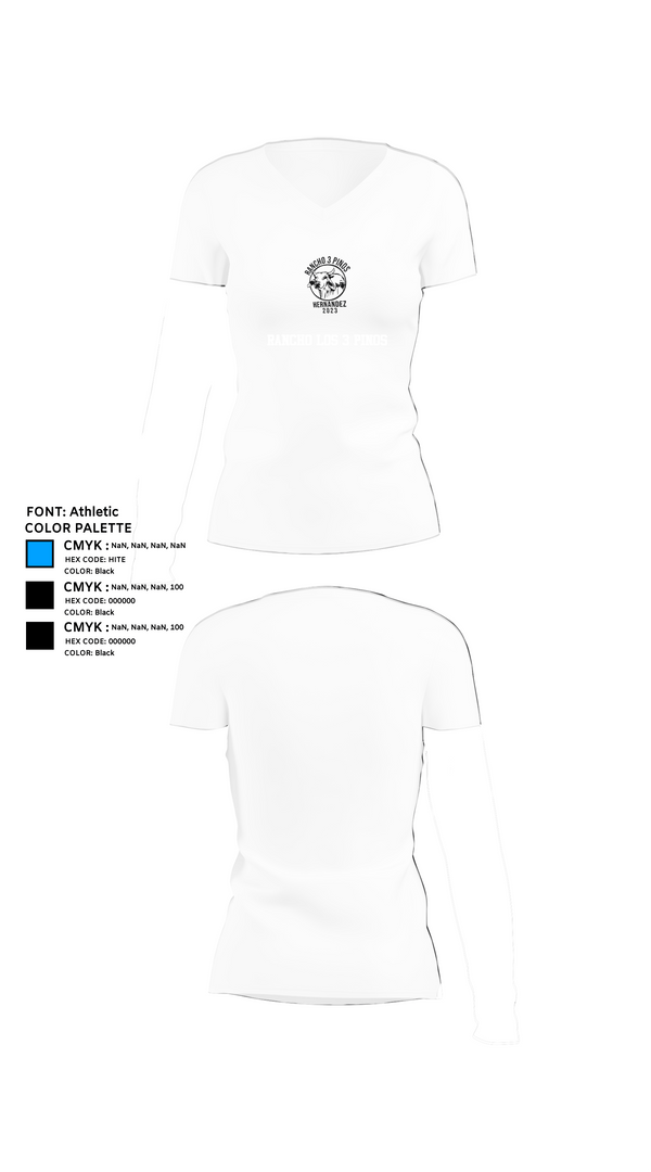 Womens Short Sleeve Vneck Shirt, Rancho los 3 pinos, , Teamtime, Team time, sublimation, custom sports apparel, team uniforms, spirit wear, spiritwear, sports uniforms, custom shirts, team store, custom team store, fundraiser sports, apparel fundraiser