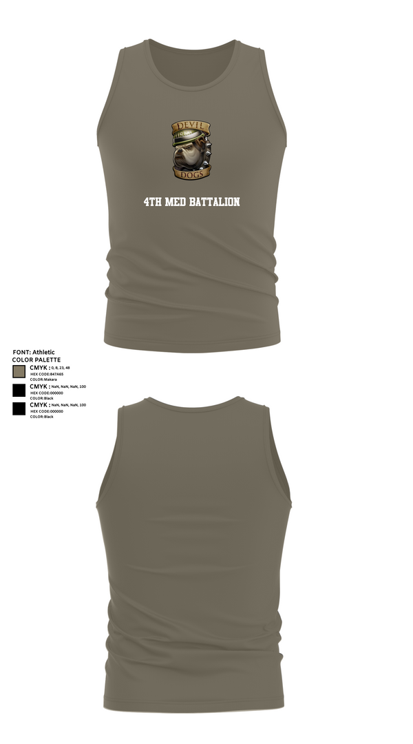 Tank Top, 4th Med Battalion, Marines, Teamtime, Team time, sublimation, custom sports apparel, team uniforms, spirit wear, spiritwear, sports uniforms, custom shirts, team store, custom team store, fundraiser sports, apparel fundraiser